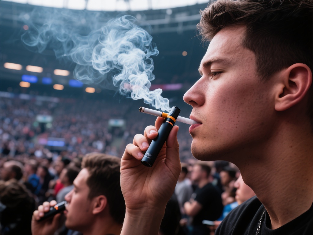 姆巴佩任意球破门，看台母亲深吸电子烟瞬间