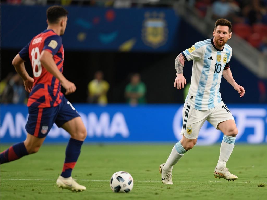 梅西2024美洲杯破荒进球 半决赛恩佐献助攻